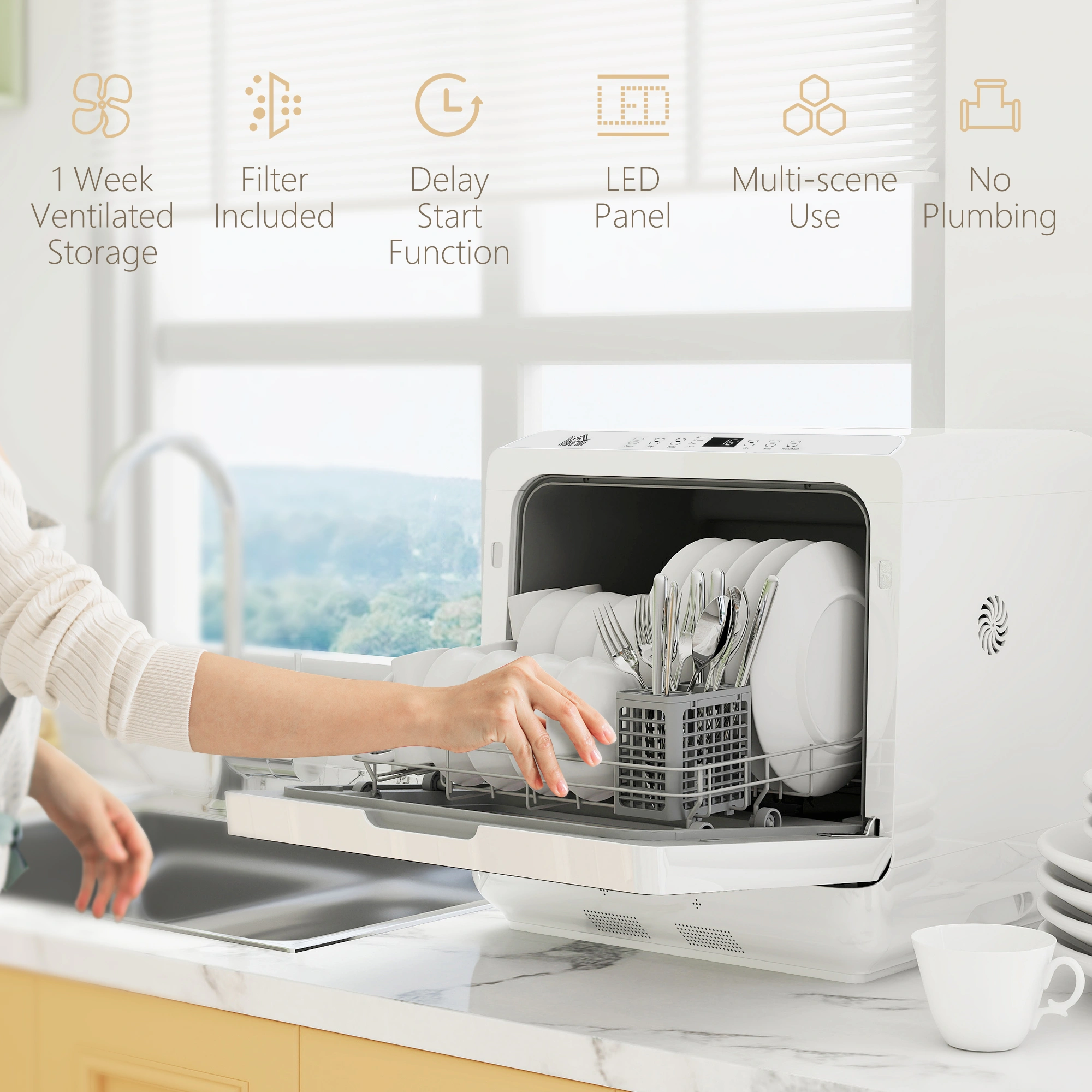 Stainless Steel Built-in Dishwasher - 12 Place Settings view 4