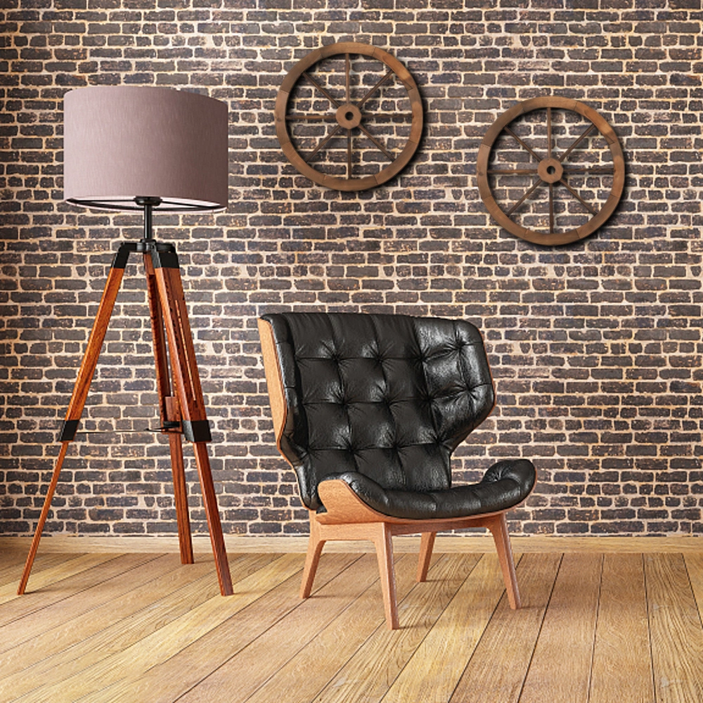 2pcs 24-Inch Old Western Style Garden Art Wall Decor Wooden Wagon Wheel Brown view 11
