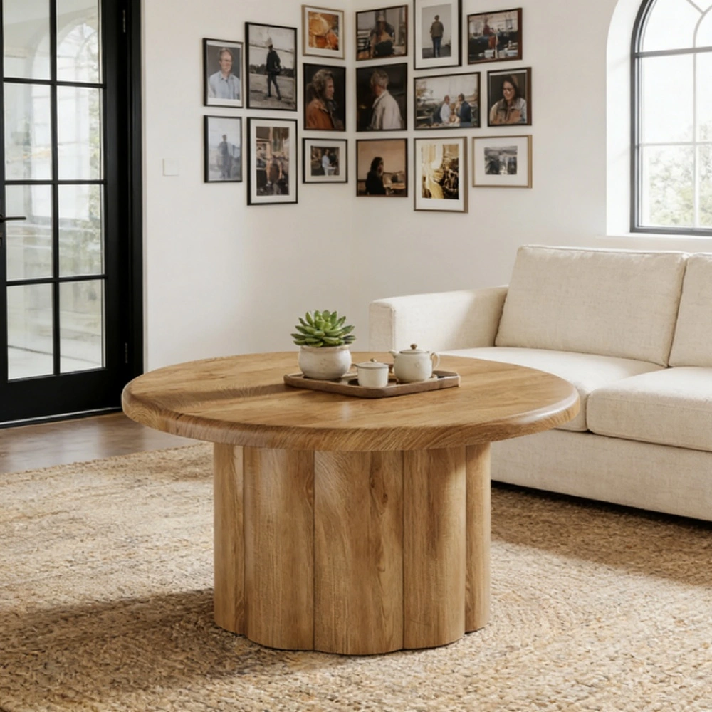 Modern End Table with Storage Shelf, Nightstand Side Table for Living Room, Bedroom, Small Space Organizer