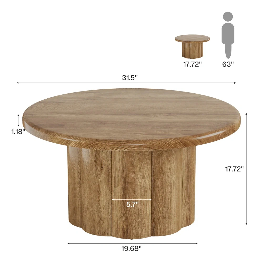 Modern End Table with Storage Shelf, Nightstand Side Table for Living Room, Bedroom, Small Space Organizer view 2