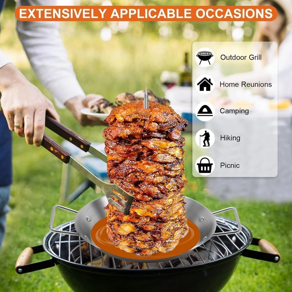 Al Pastor Skewer for Grill - Stainless Steel Vertical Skewer Brazilian 5088
