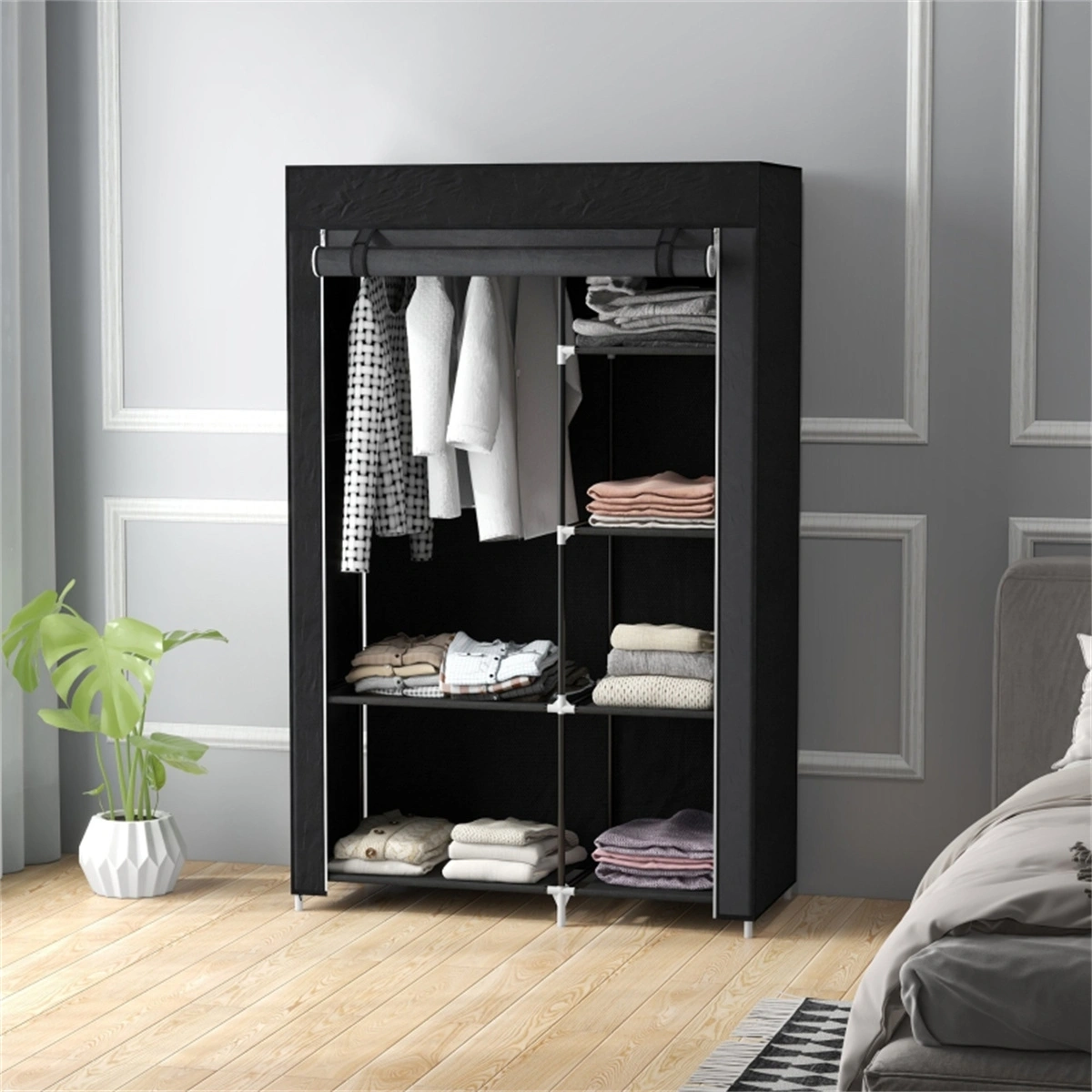 Chester Dresser Storage Cabinet with Lockers - Multi-Compartment Organizer for Bedroom, Bathroom, or Office Use view 2