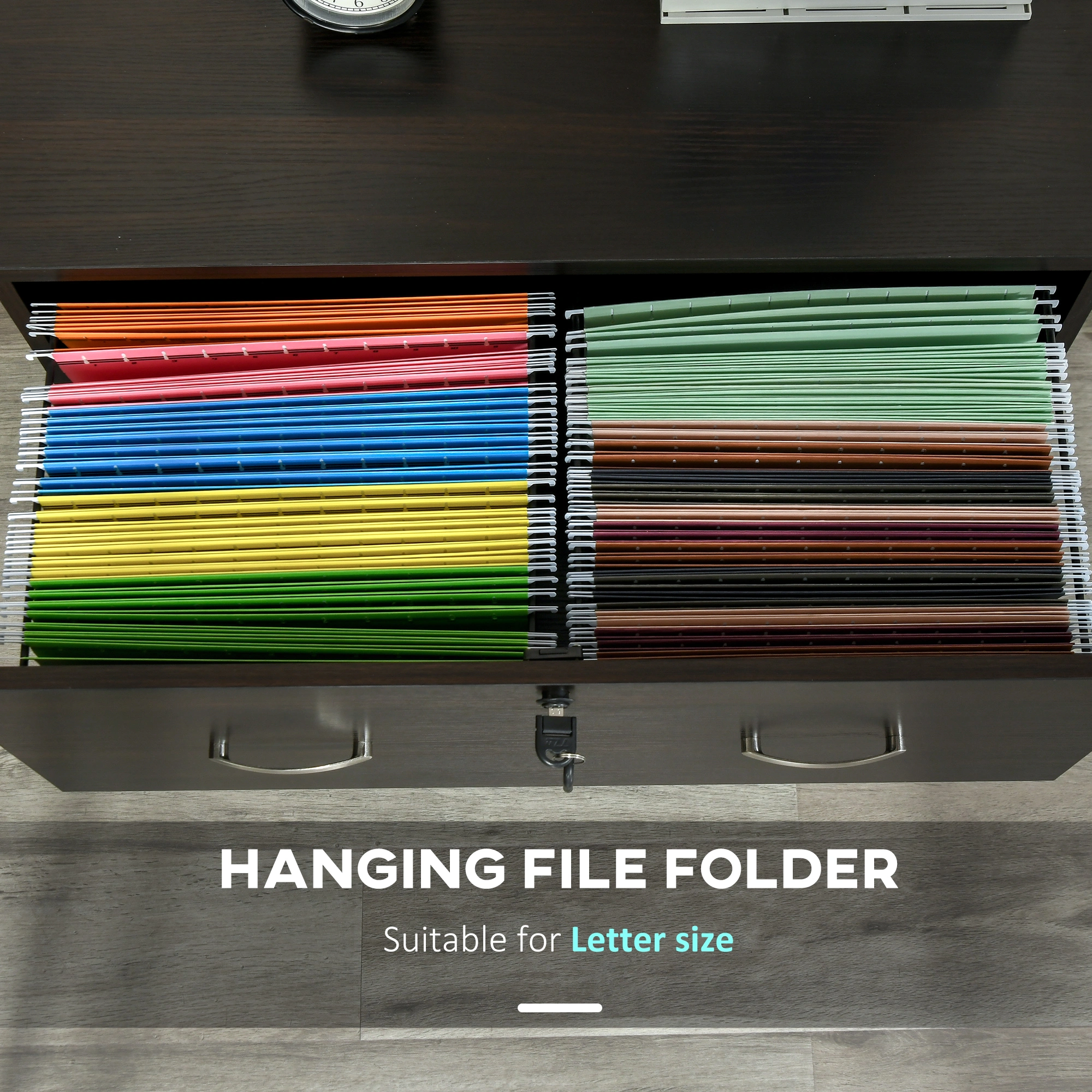 File Cabinet Locking Storage Drawer Organizer Metal Office Home Desktop Cube view 4