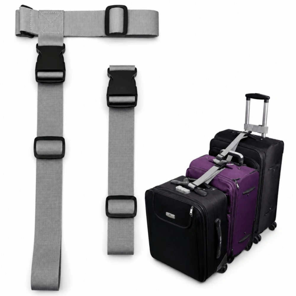 Adjustable Luggage Connector Straps - Attach 2 or 3 Suitcases Together, Secure Travel Bag Straps view 4