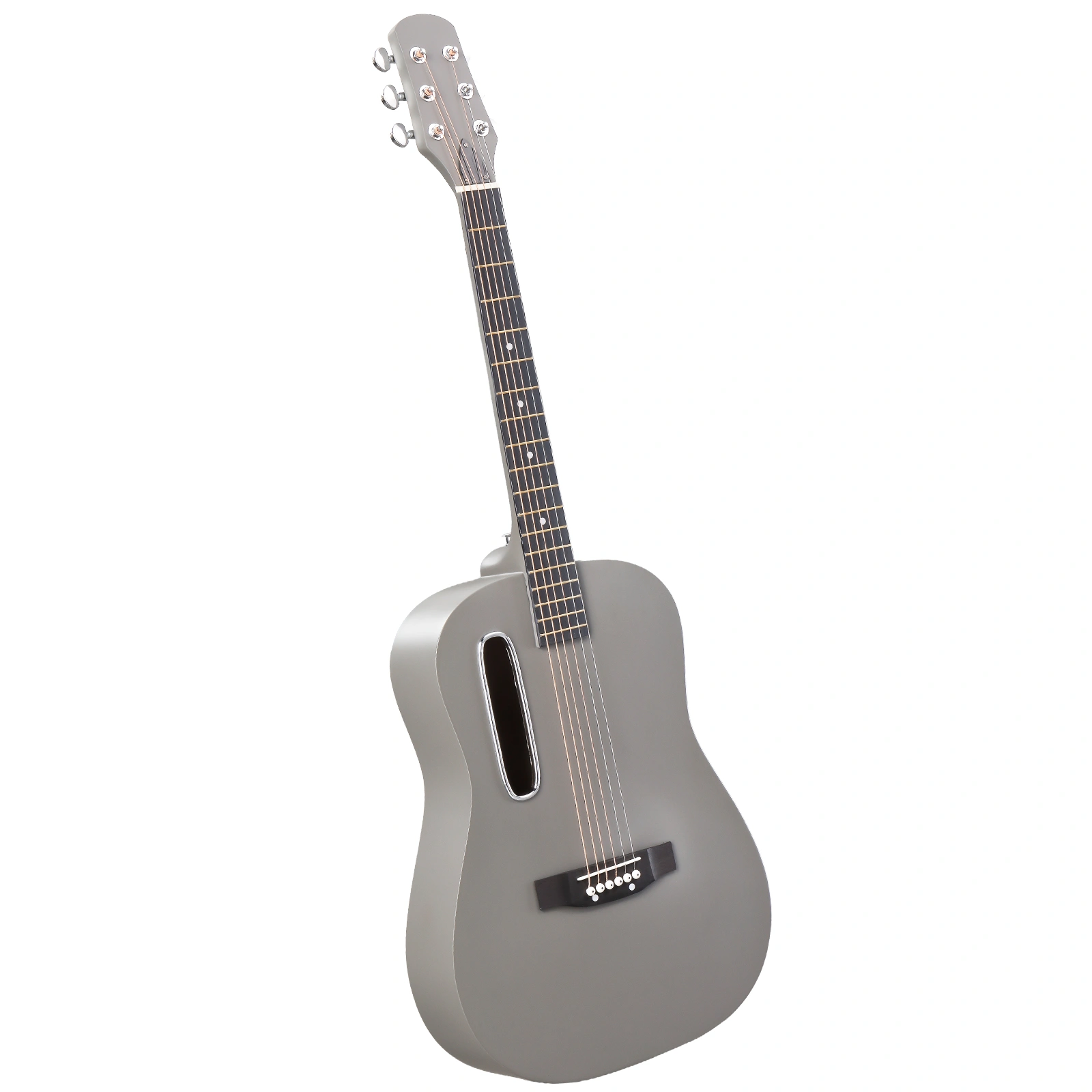 38 Inch Acoustic Guitar for Beginners, H Body Basswood Folk Guitar, 6-String Student Guitar with Case, Picks & Strap, Matte Gray
