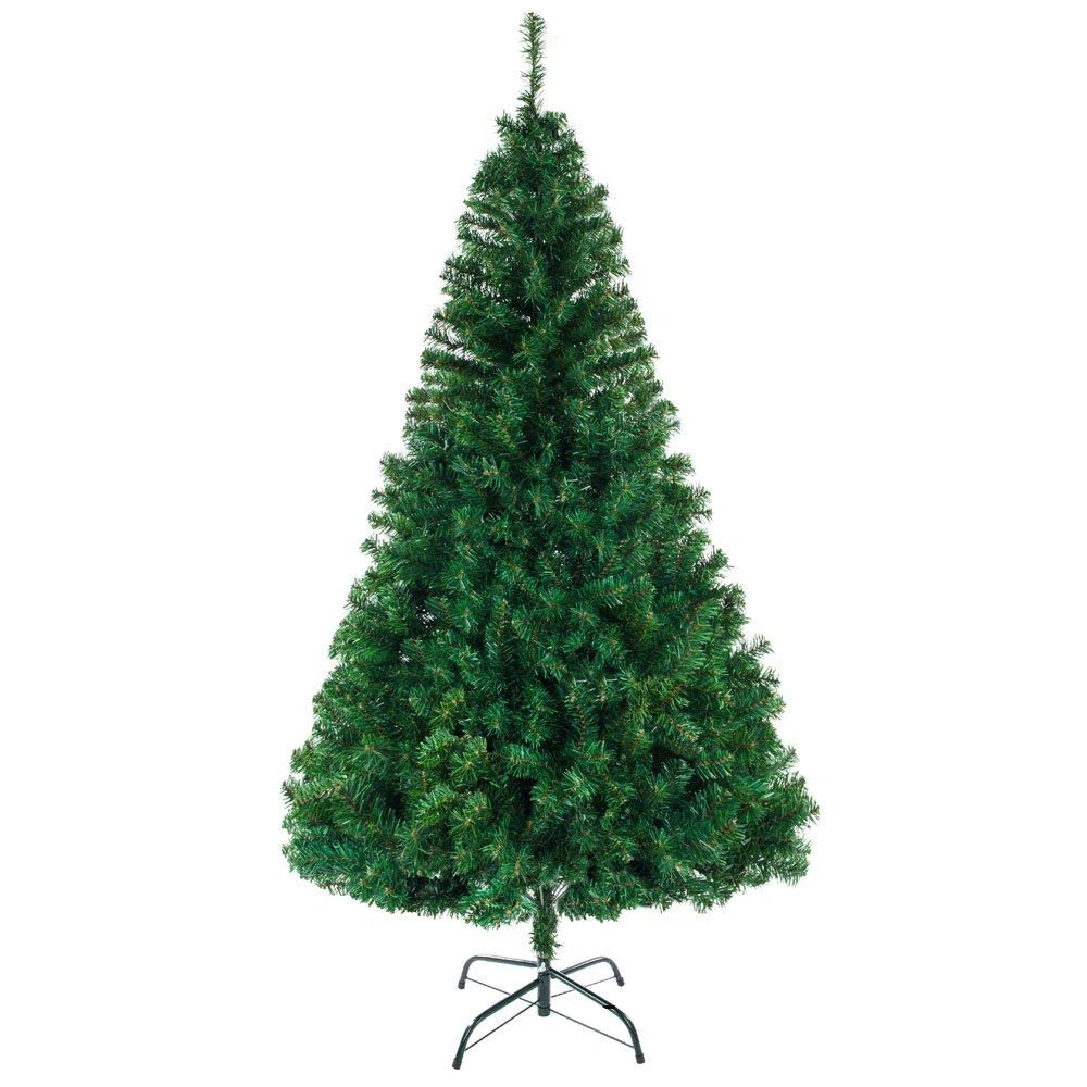 4ft Artificial Christmas Tree Unlit, 230 Branch Tips, Sturdy Metal Stand, Full Pine Holiday Decor for Home Office, Green
