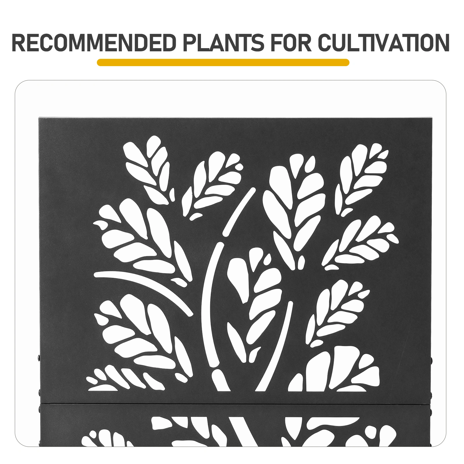 Metal Garden Bed with Trellis, 43 Inch Height Metal Planter Box with Trellis, Garden Box for Climbing Plants Vegetable, Metal Garden Bed with Drainage Holes view 3