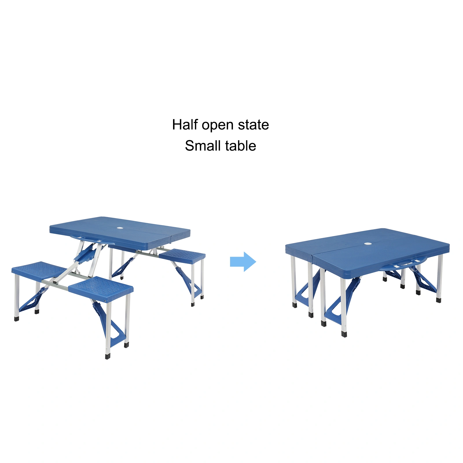 Siamese Folding Tables and Chairs-Plastic PS Thickening view 9