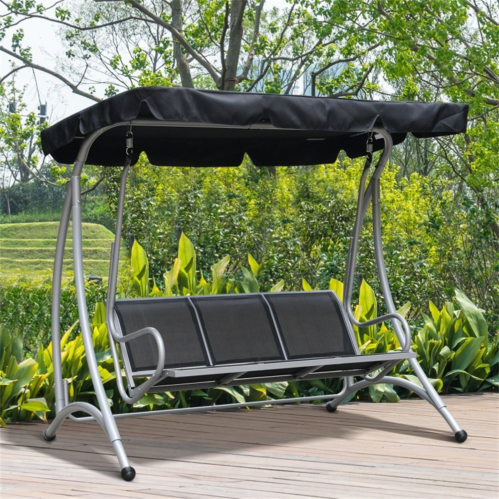 Outdoor Patio Swing Chair with Canopy Comfort Seating Garden Backyard view 2