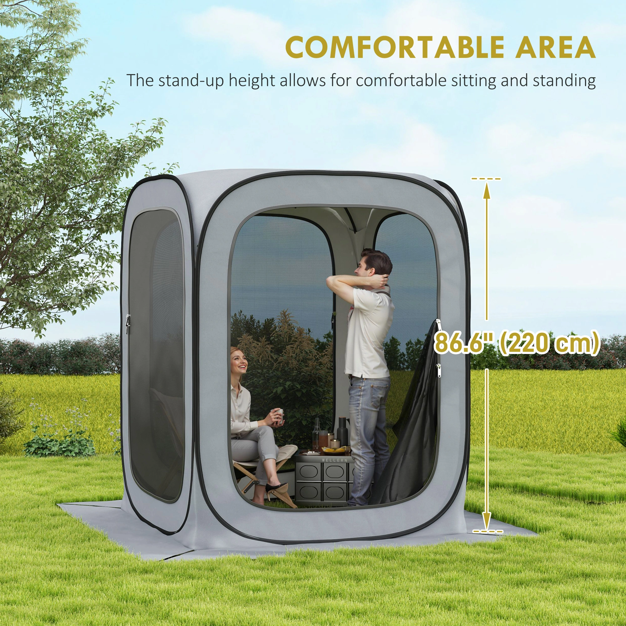 Heavy Duty Outdoor Storage Tent, 120-Gallon Waterproof Garden Tool Shed, Portable Garage Solution