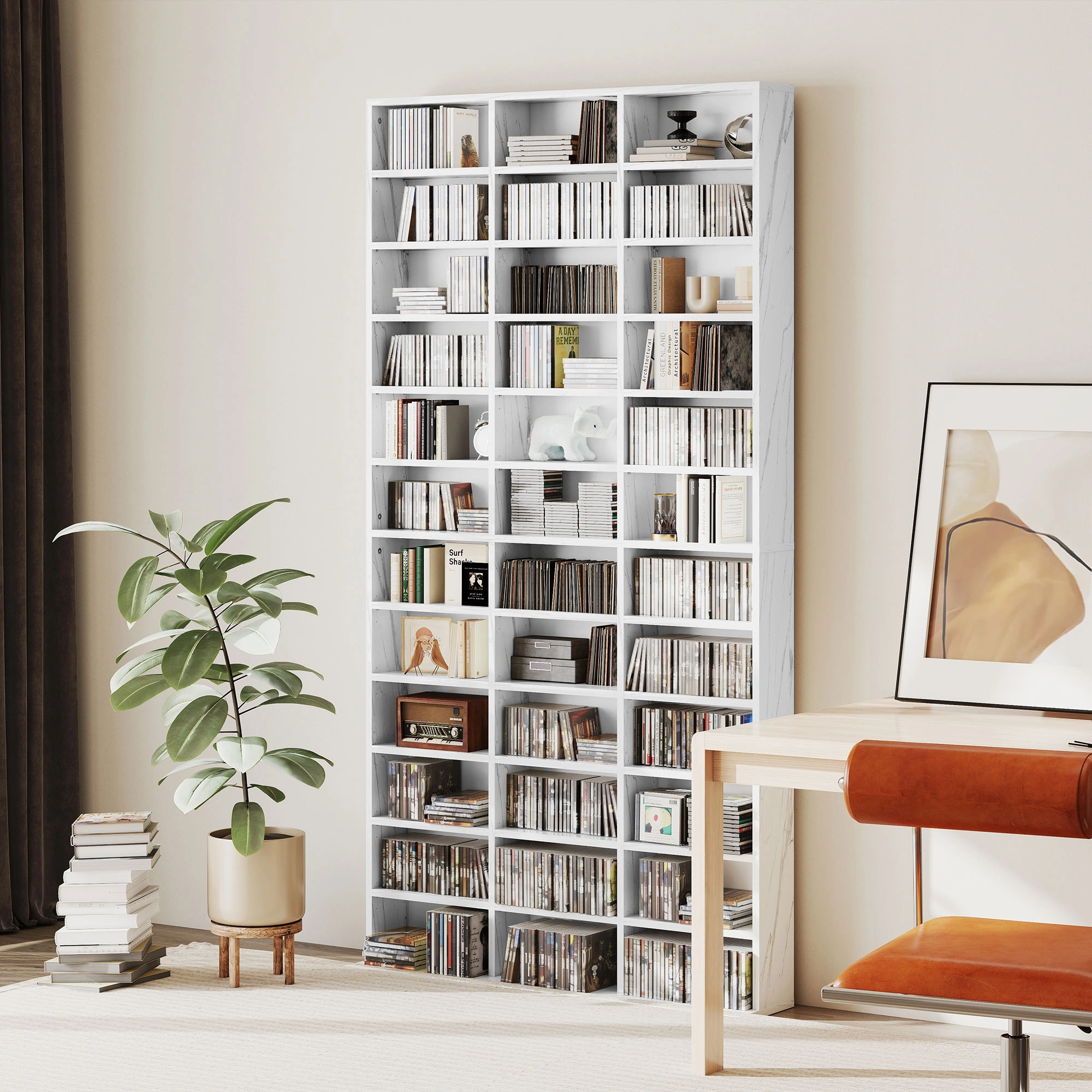 Industrial Bookshelf Storage Cabinet, 5-Tier Open Shelf Bookcase with Metal Frame, Multi-Layer Home Office Reading Rack, Black