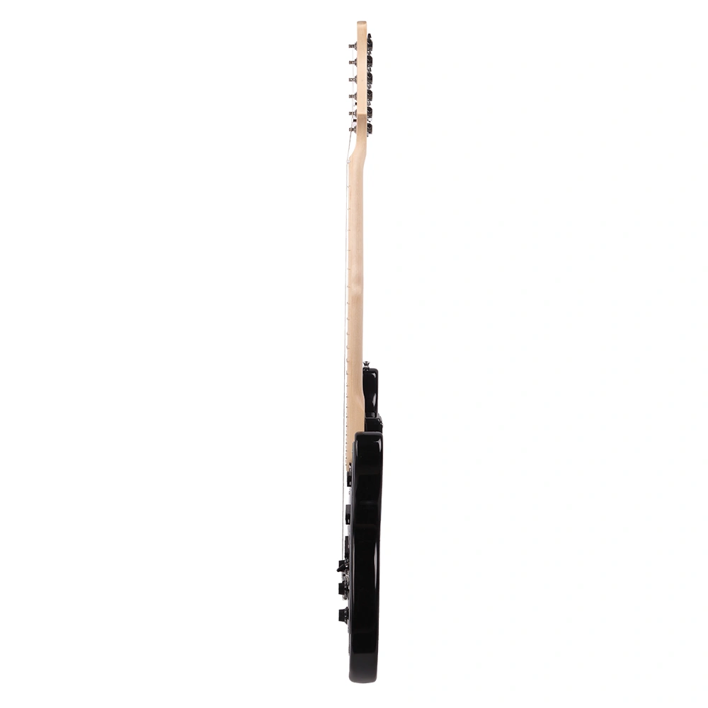 ST Stylish Electric Guitar with Black Pickguard Golden view 3