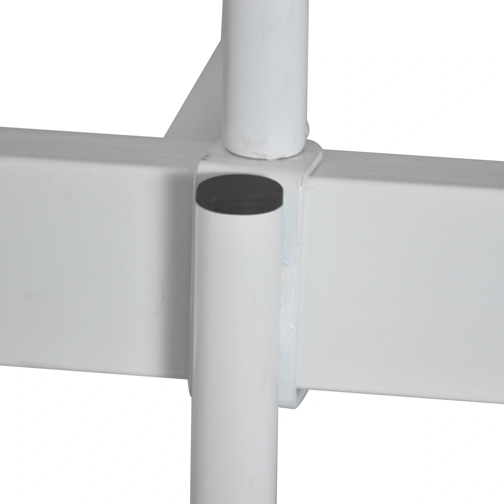 Iron Bed Bunk Bed with Ladder for Kids Twin Size White view 17