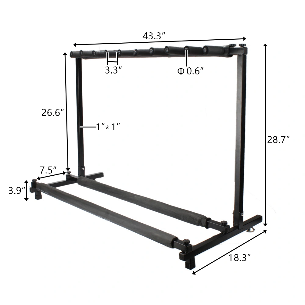Triple Folding Multiple Guitar Holder Rack Stand view 10
