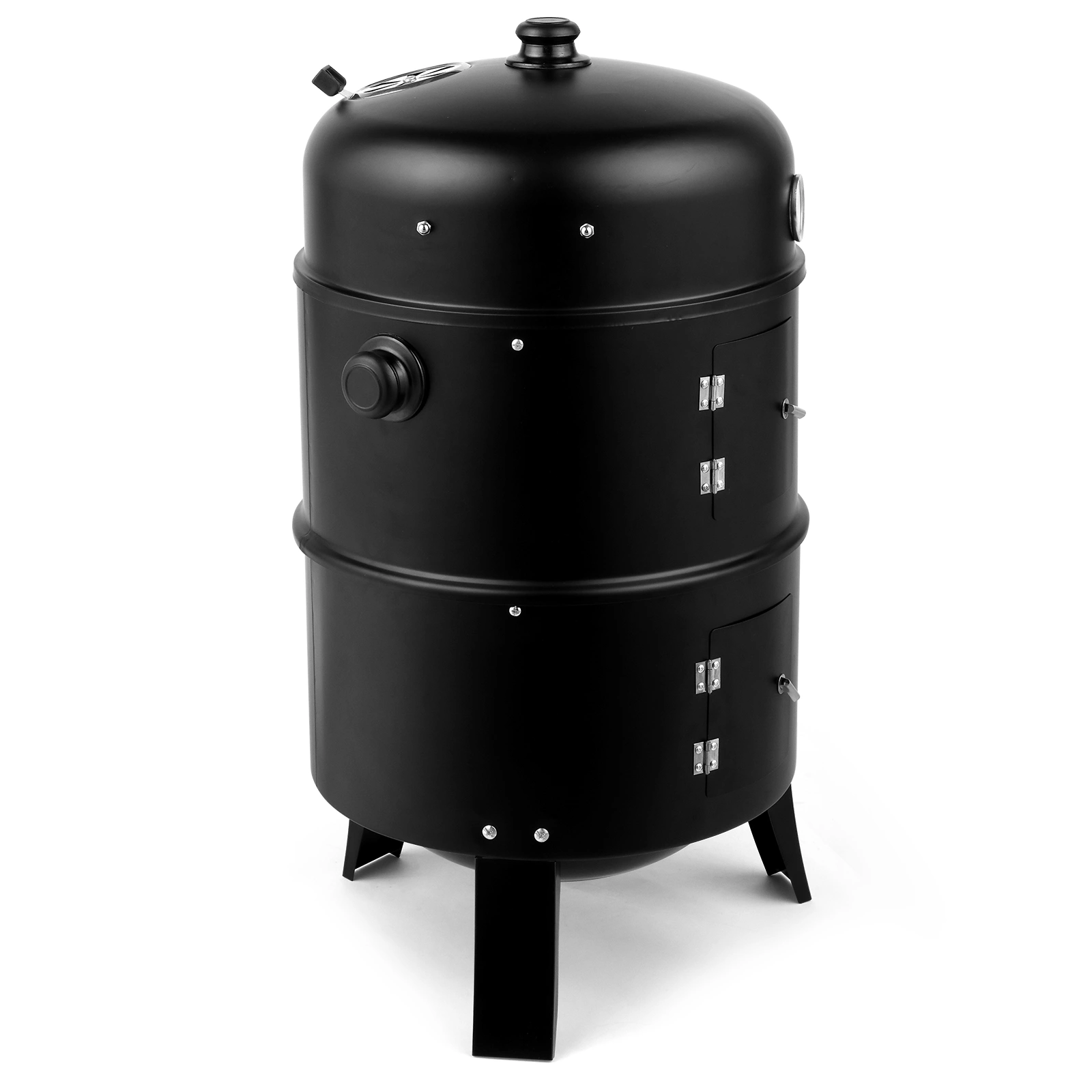 80x41x48cm Iron Spray Smoker Carbon Grill Black Outdoor Barbecue Smoker with Adjustable Vent view 4