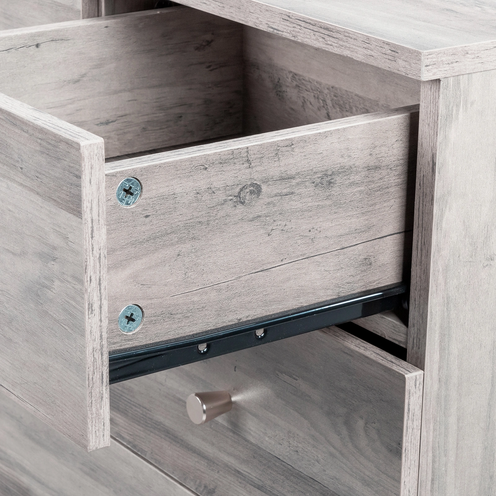 Modern Simple 5-Drawer Dresser Gray view 2