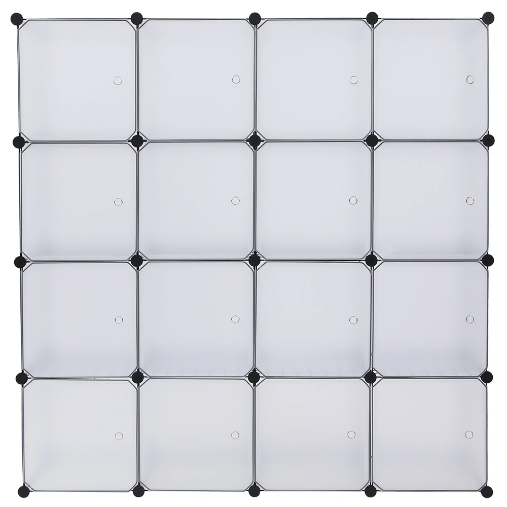 16-Cube Storage Shelf Cube Shelving Bookcase Organizer Closet Toy Cabinet White view 3