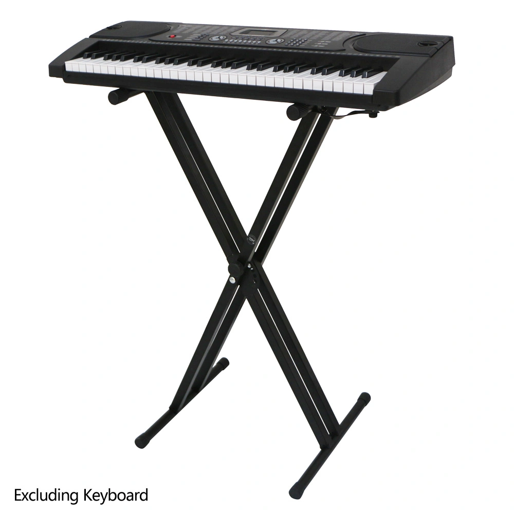 Dual-tube X-Shape Keyboard Stand Black view 2