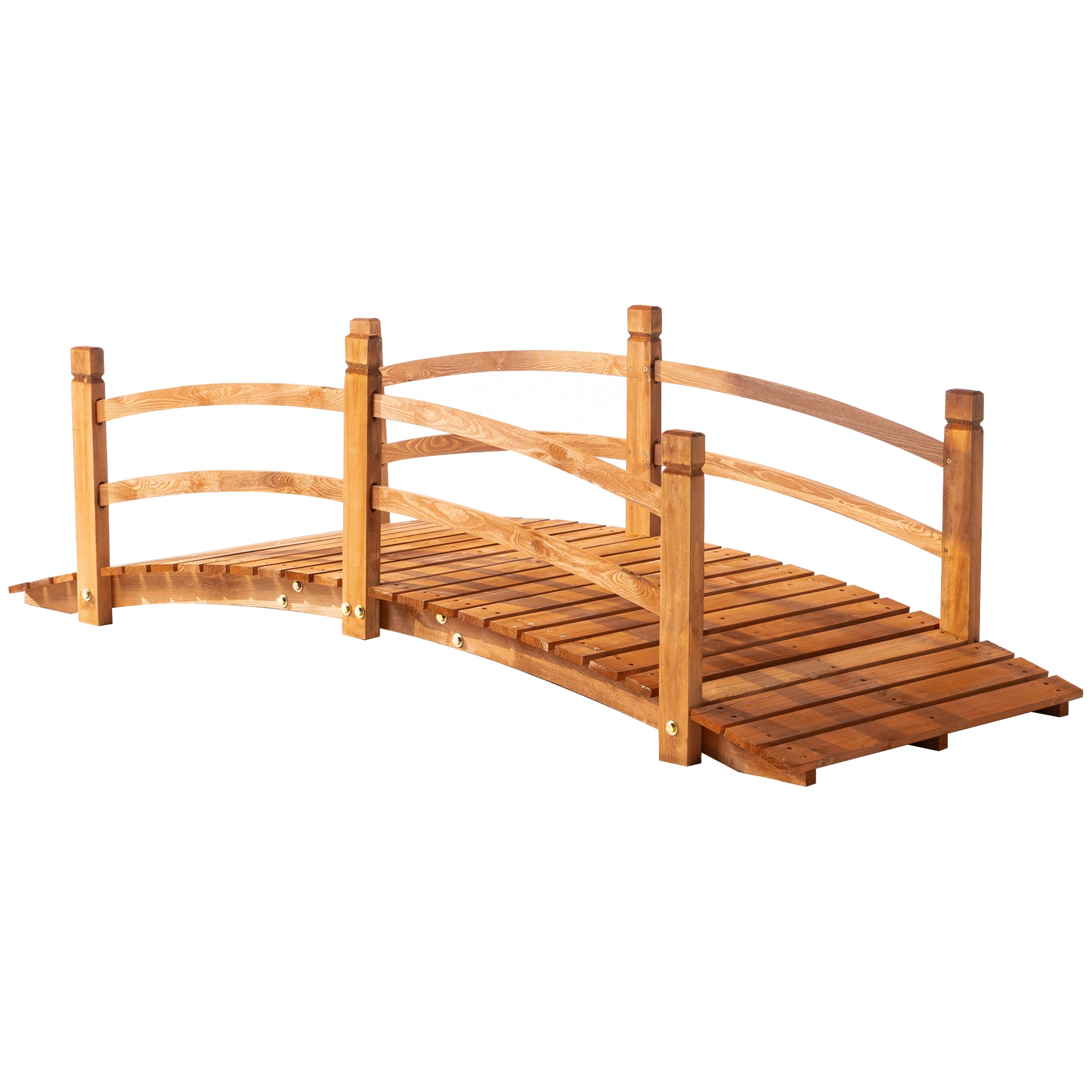 Decorative Pond Bridge Gazebo Walkway for Garden, Outdoor Water Feature Footbridge with Stone Texture Design, Weather-Resistant Resin, DIY Assembly view 2