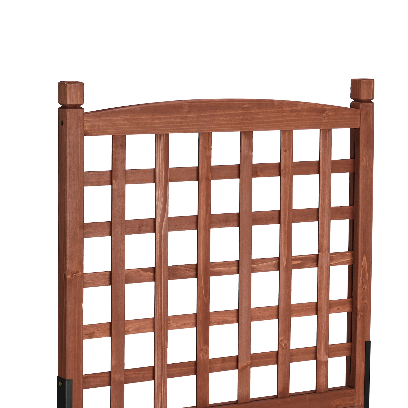 Wooden Planter with Trellis, 50" Tall Elevated Garden Bed Outdoor with Wheels, Freestanding Planter Box with Drainage Holes for Flower, Vegetable, Fruit, Herb in Garden, Patio, Balcony view 10