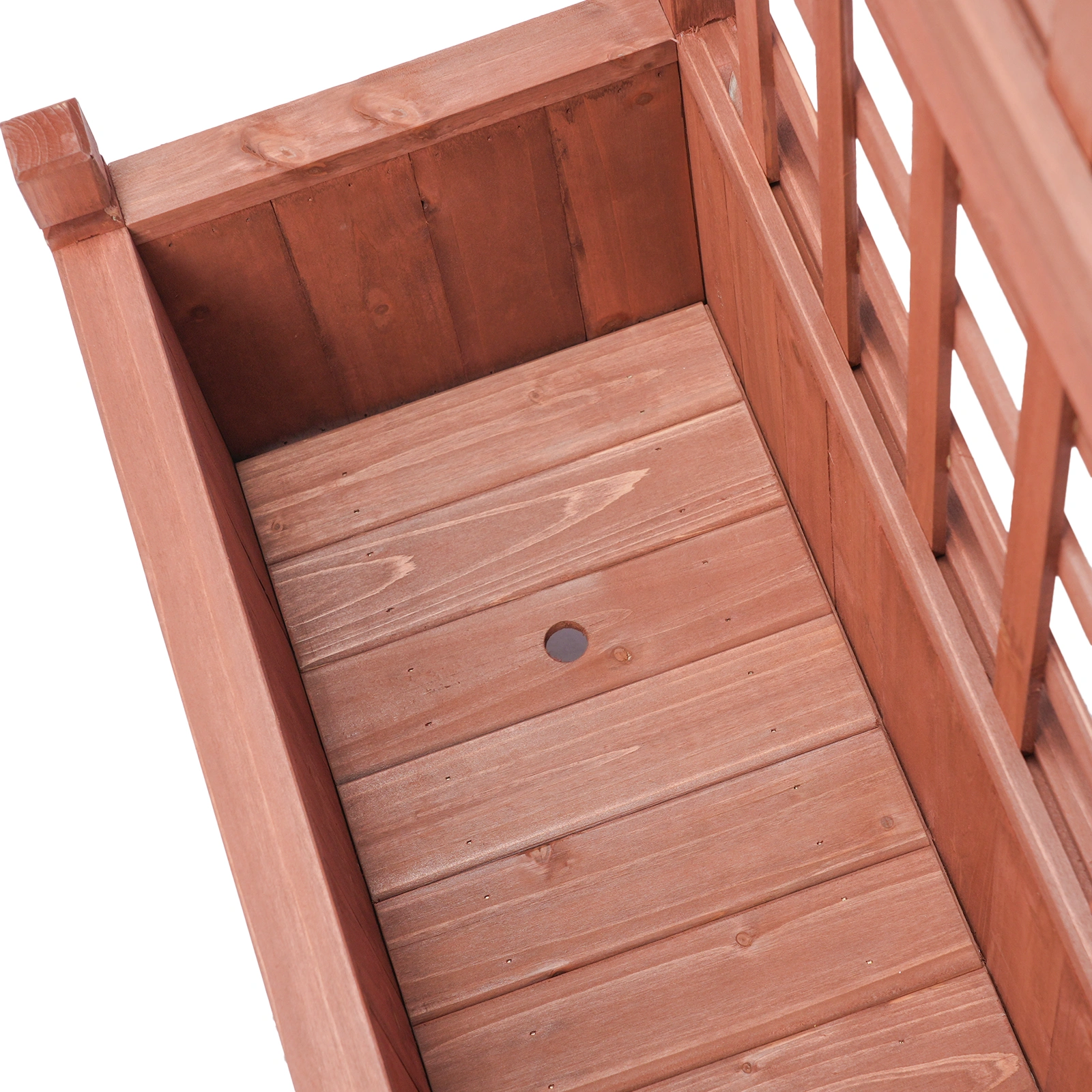 Wooden Planter with Trellis, 50" Tall Elevated Garden Bed Outdoor with Wheels, Freestanding Planter Box with Drainage Holes for Flower, Vegetable, Fruit, Herb in Garden, Patio, Balcony view 20