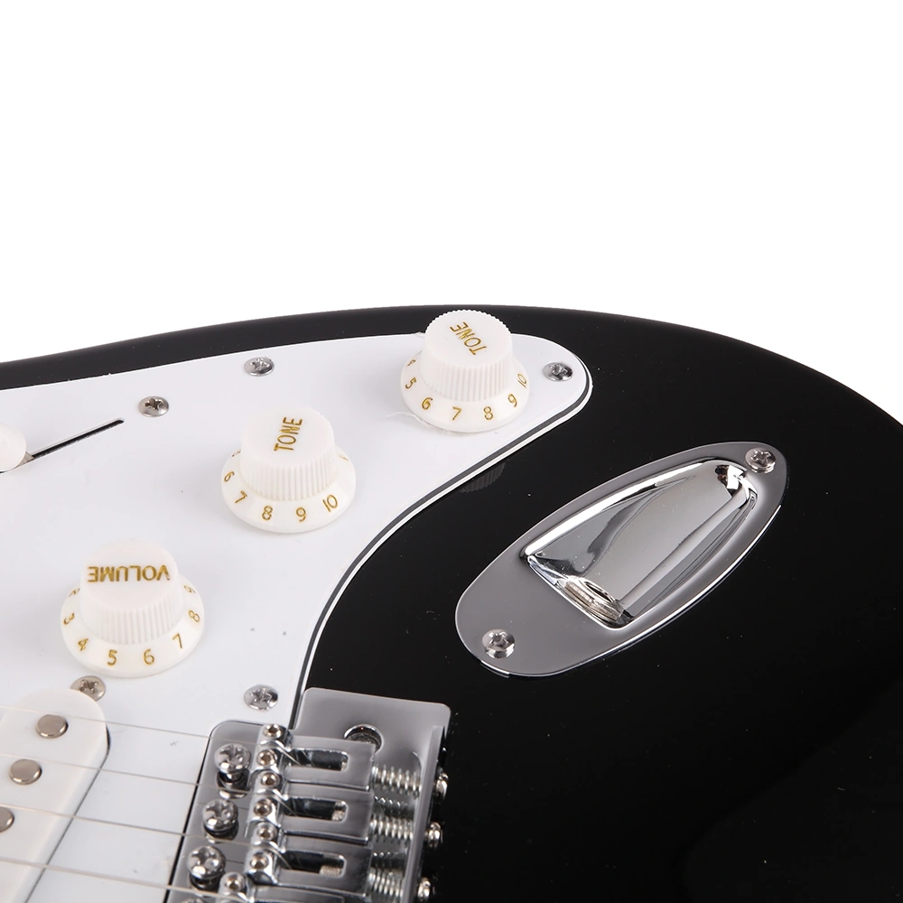 Rosewood Fingerboard Electric Guitar Black w/ White view 10