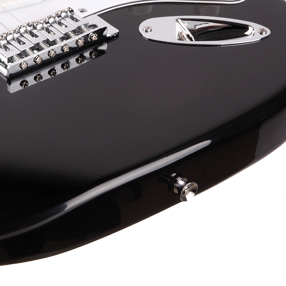 Rosewood Fingerboard Electric Guitar Black w/ White view 13