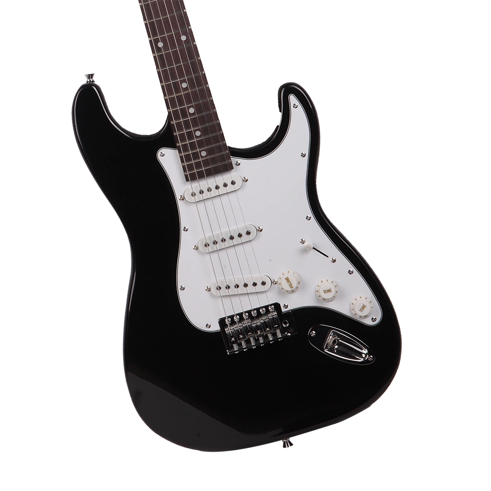Rosewood Fingerboard Electric Guitar Black w/ White view 7
