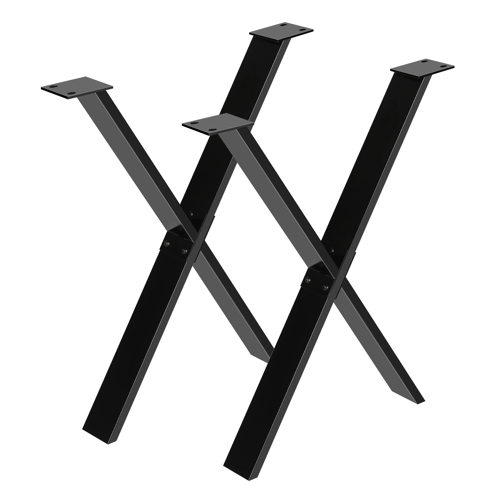 Metal Table Legs, 71cm X-Shape Table Frame, DIY Furniture Legs for Dining Conference Coffee Table, 2-Piece, Assembly Required