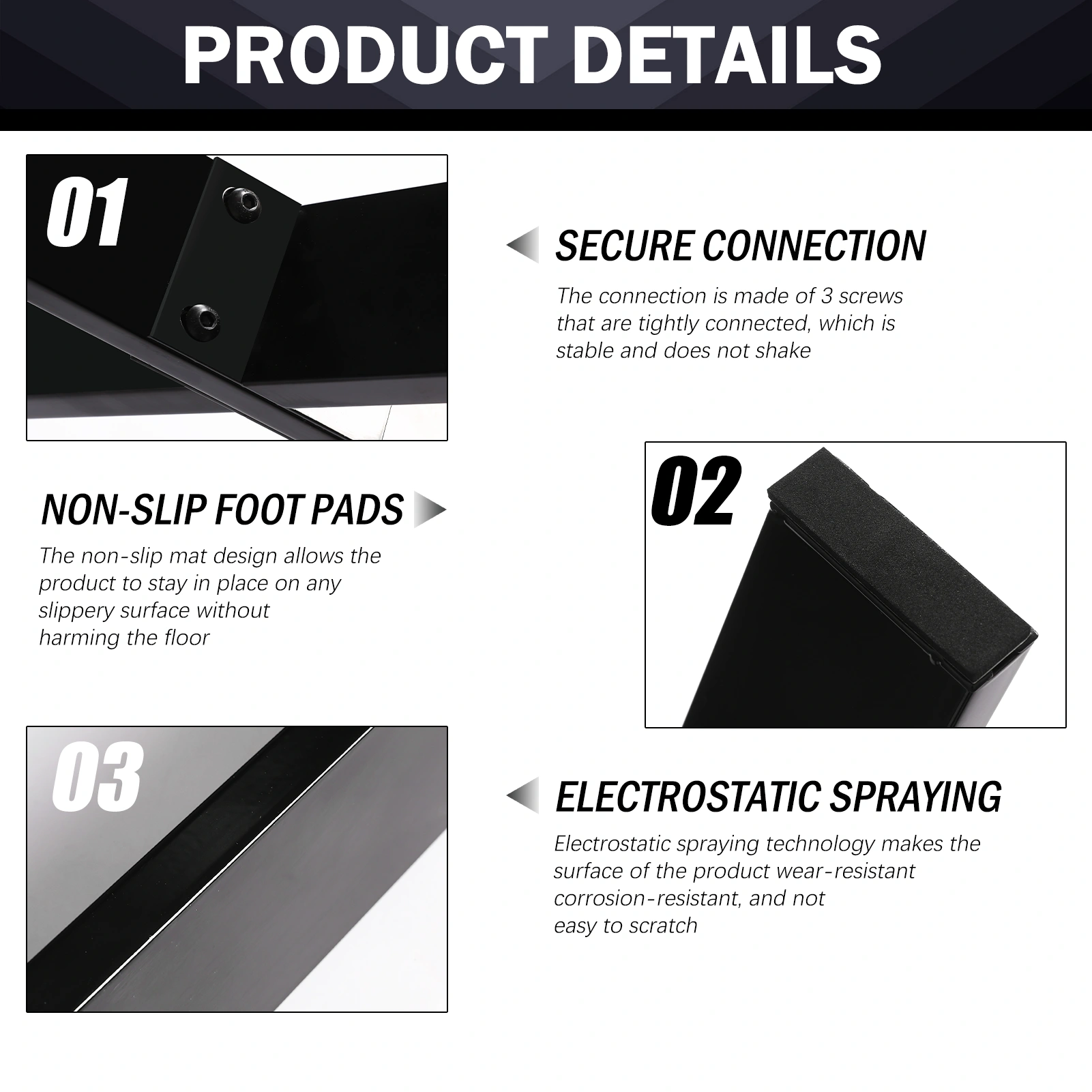 Metal Table Legs, 71cm X-Shape Table Frame, DIY Furniture Legs for Dining Conference Coffee Table, 2-Piece, Assembly Required view 3