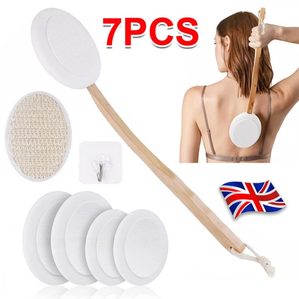 7PCS Back Cream Applicator Lotion Applicator 2 in 1 Body Brush with Beech Handle view 2