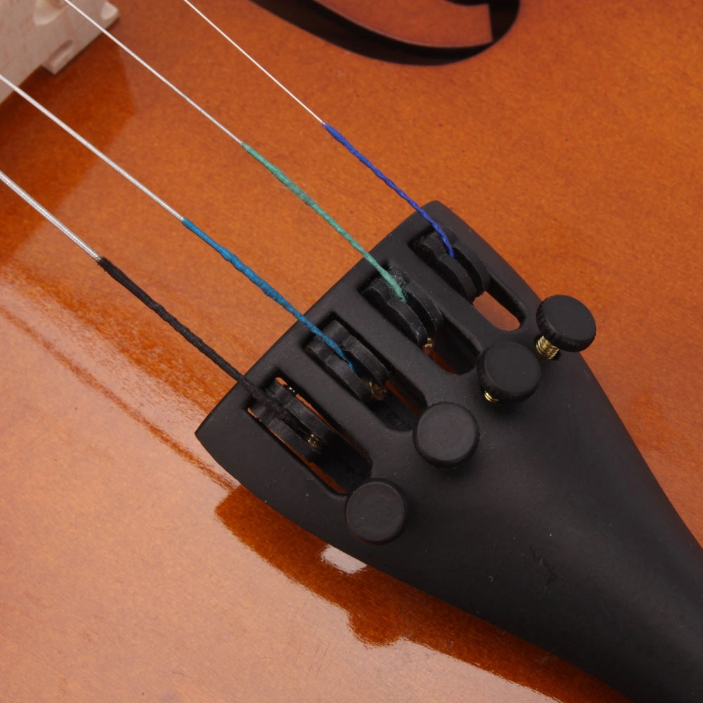New 4/4 Acoustic Violin Case Bow Rosin Natural view 11