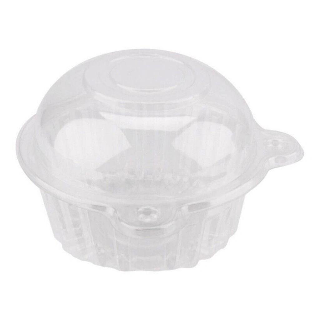 50Pc Clear Plastic Cupcake Muffin Cases Dome Liners Baking Cups with Lids view 4