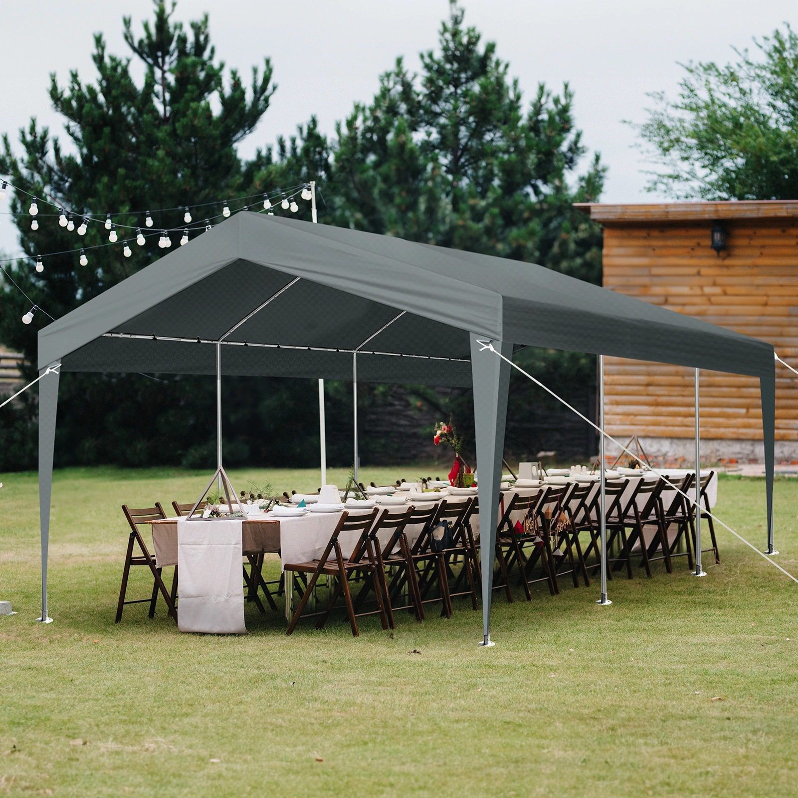 10X20FT Carport Car Port Canopy Grey view 9