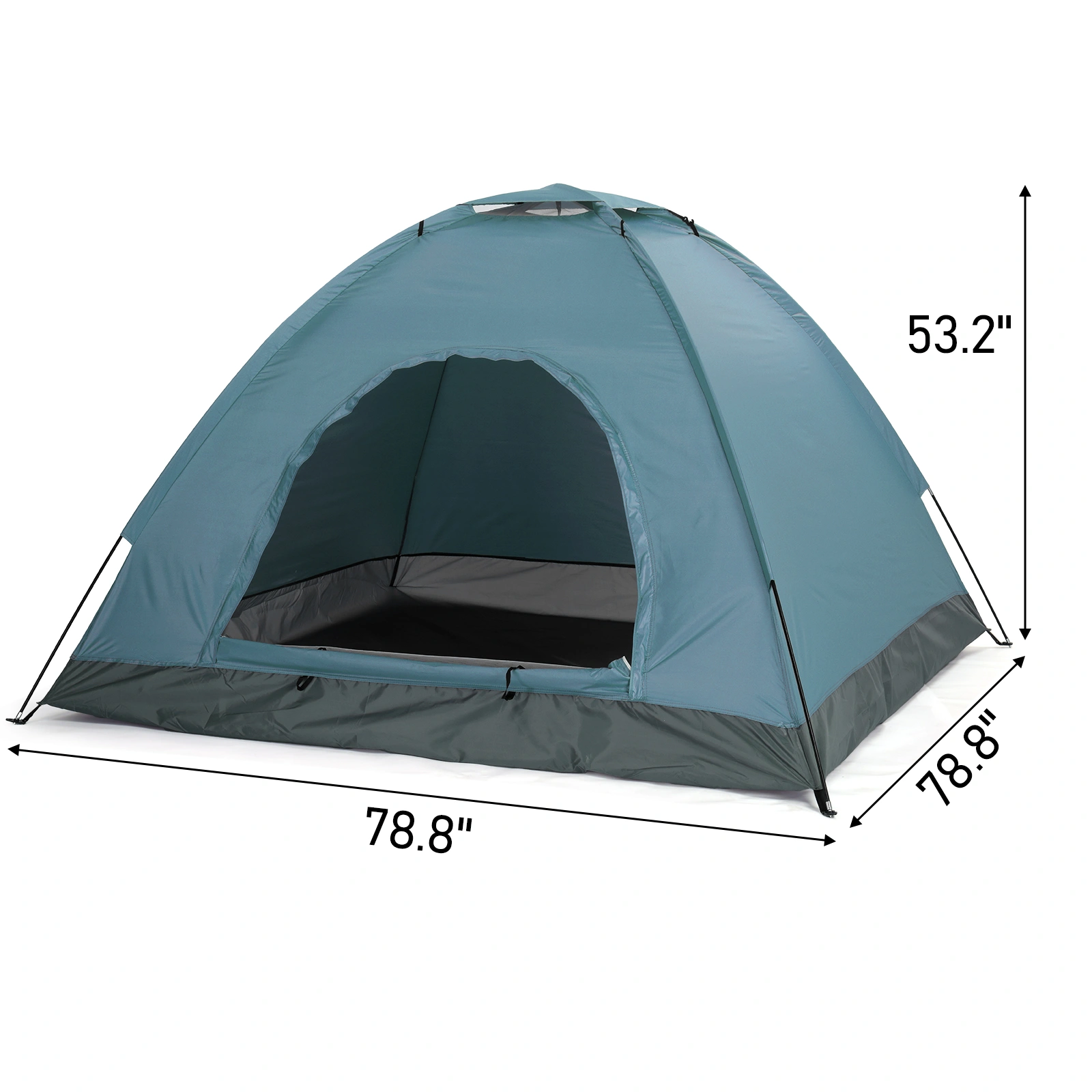 3-4 Person Camping Dome Tent Blue view 12