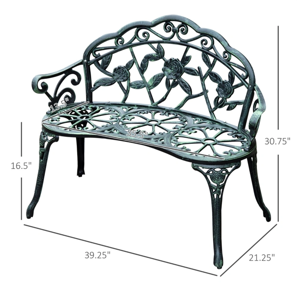 Premium Outdoor Garden Bench & Chair Set - Weather-Resistant Patio Furniture for Lawn, Deck, Yard - Comfortable Seating for Relaxation view 2