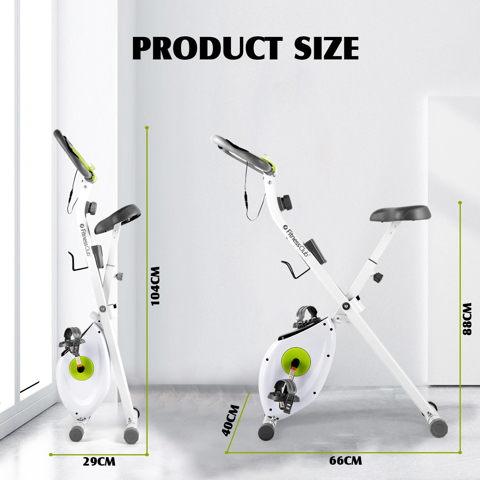 Stationary Exercise Bike with LCD Monitor, Adjustable Seat, 8-Level Resistance, Indoor Cycling Bike for Home Gym, Cardio Fitness Equipment