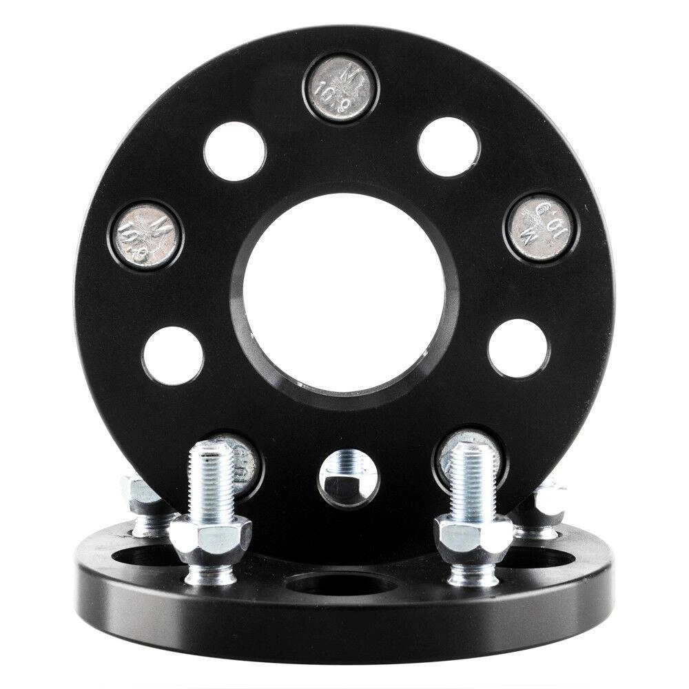 5X100 TO 5X114.3 Wheel Adapters 15MM For FR-S BRZ WRX + 20 BLACK SPLINE LUG NUTS view 7