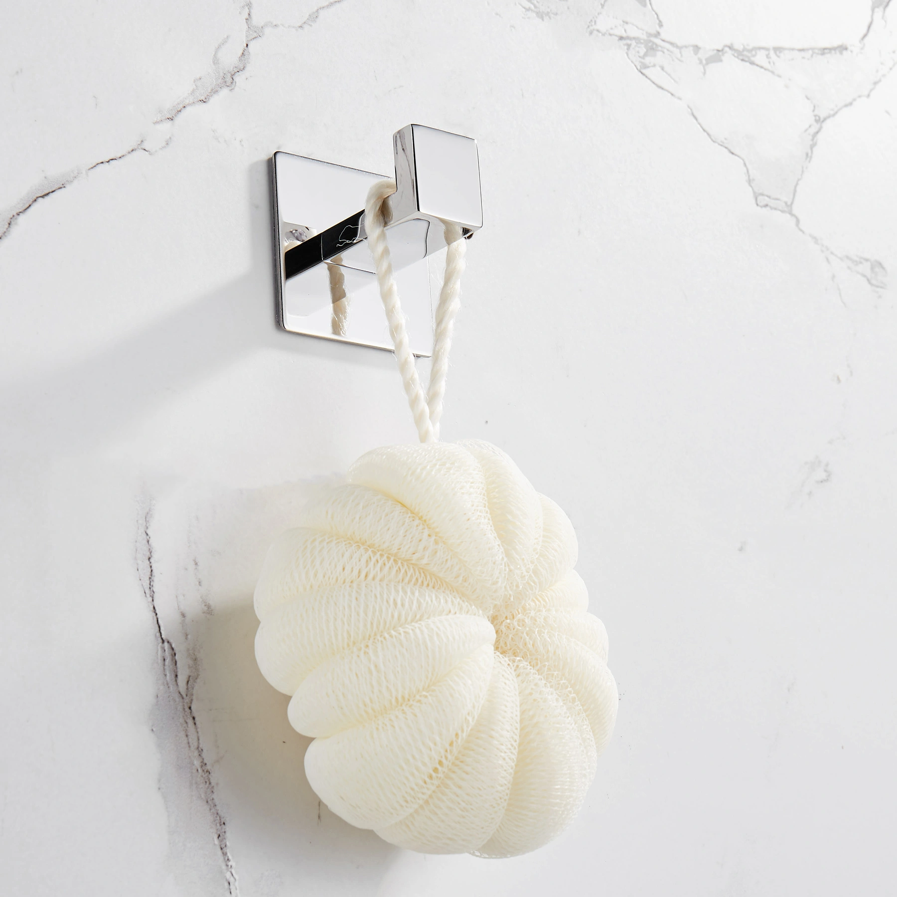 Strong Viscosity Adhesive 4 Pieces Bathroom Accessories Set Without Drilling Silver Brushed Towel Bar Set Holder Rack Robe Hook Tissue Toilet Paper Holder Rustproof 304 Stainless Steel KJ715PRO-4YIN view 3