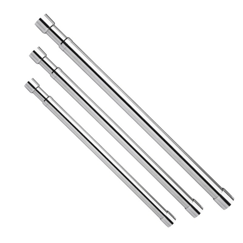 Silver Clothes Drying Rod Portable Garment Rack Bar view 3