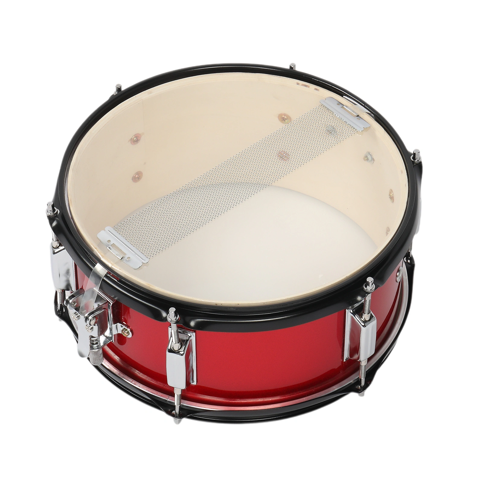 Professional Marching Snare Drum 12x5.5 Inch, Red with Drum Stick, Strap & Wrench Kit view 2