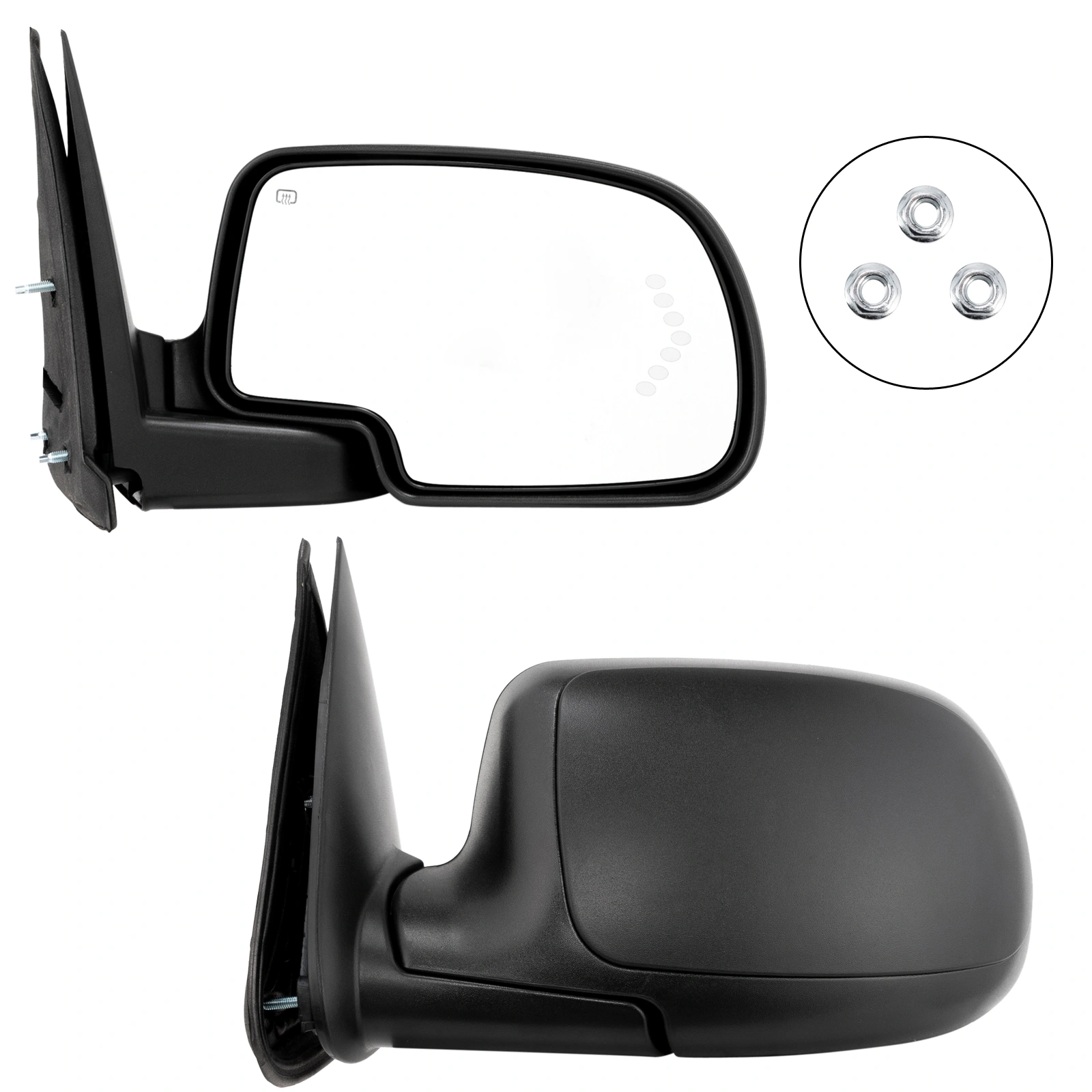 Power Heated Turn Signal LH RH pair Door Side View Mirrors For 2003-07 GMC Chevy view 9
