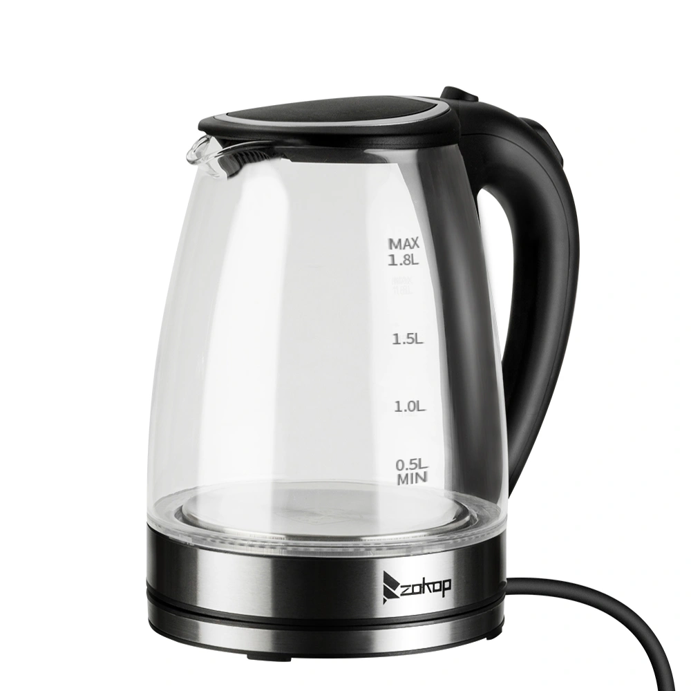 HD-1857-A 1.8L Electric Glass Kettle 2000W 220V with UK Plug, Boiling Water Kettle