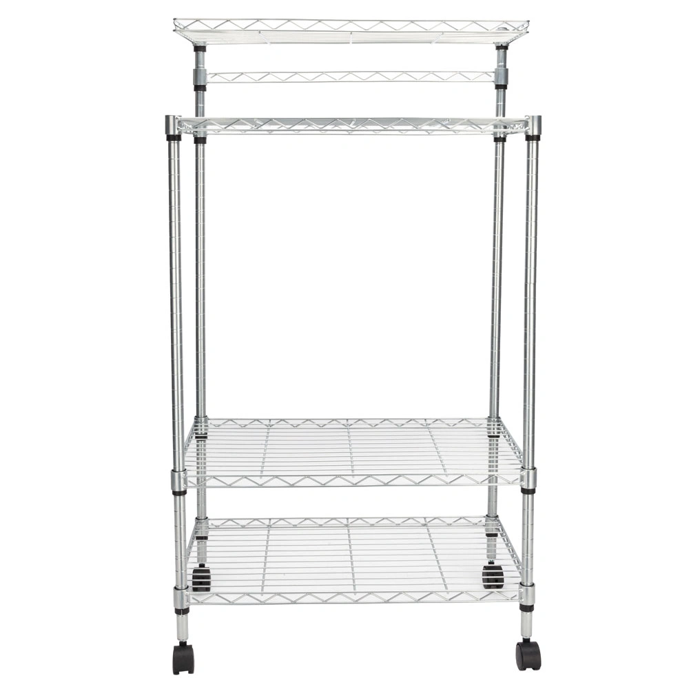 4 Layer Adjustable Kitchen Bakers Rack Shelf Microwave Oven Stand Storage Cart view 3