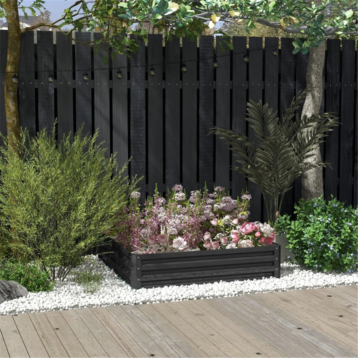 Raised Garden Bed - Outdoor Planter Box for Vegetables, Flowers & Herbs, Durable Yard Landscaping Seed Tray