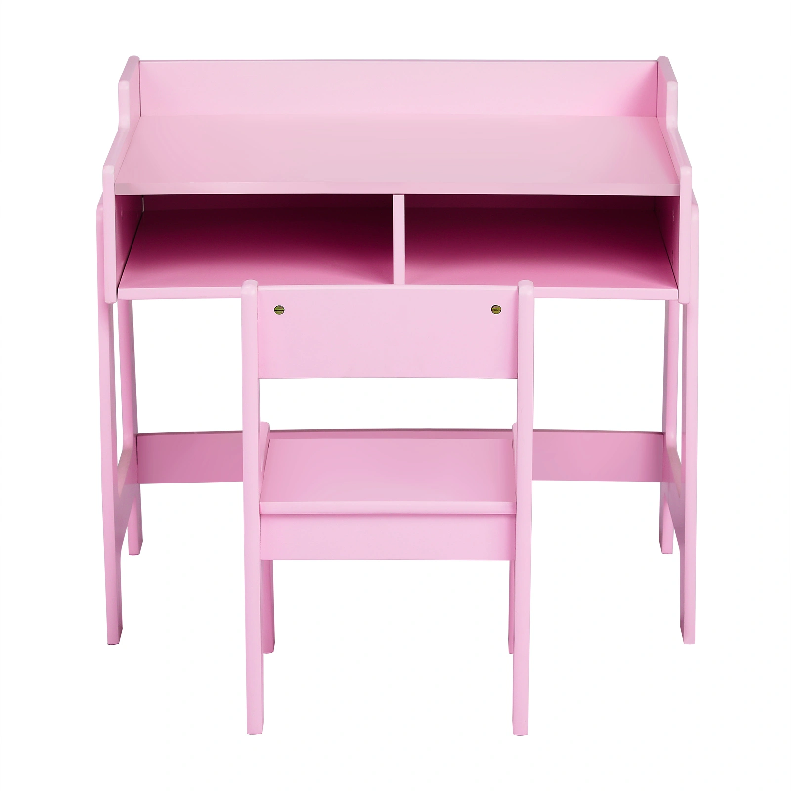 Kids Study Desk and Chair Set with Storage, Pink MDF, 60.5*41.5*50cm view 11