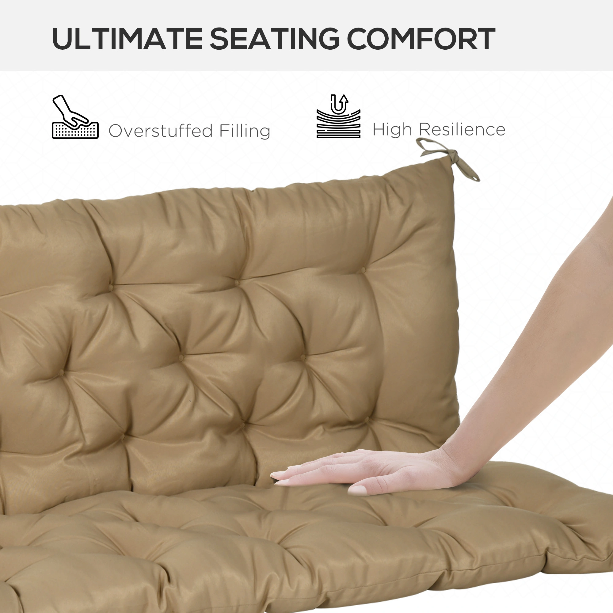 Outdoor Chair Cushion - Thick Patio Seat Pad, Weather Resistant, Includes Only One Cushion, Various Sizes Available view 3