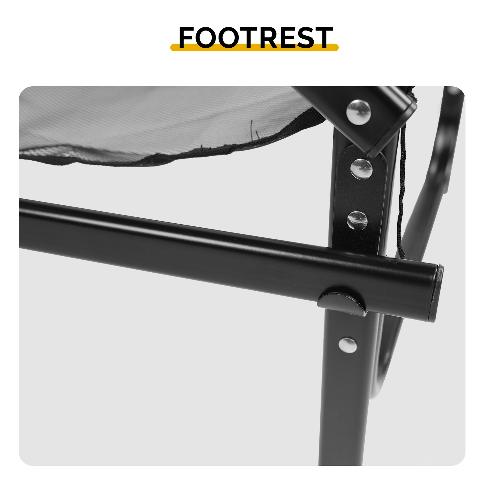 31" Tall Directors Chair with Footrest, 4Portable Bar Height Folding Camping Chair with Built-in Cup Holder, Side Table, Storage Pocket, Olive view 9