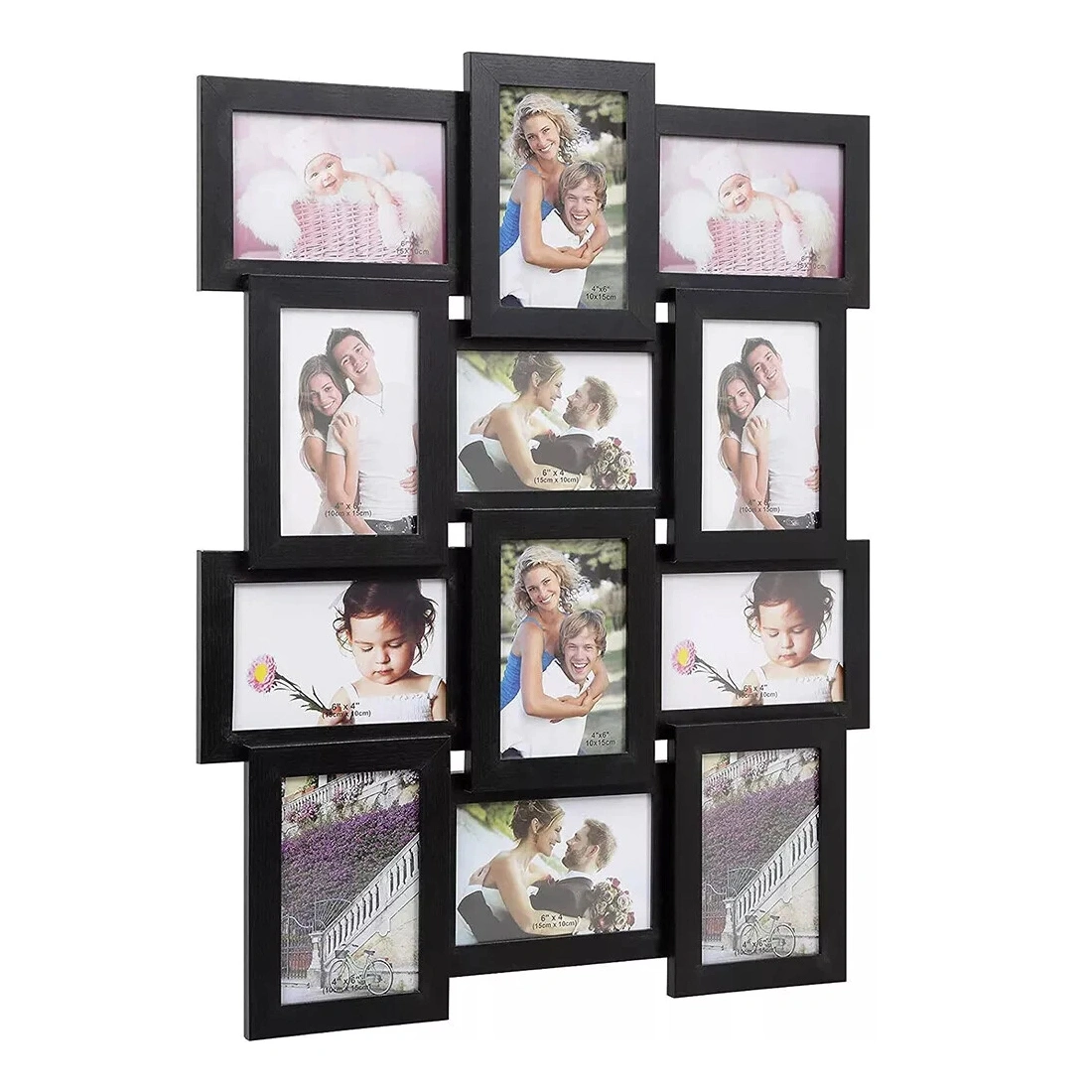 NEW 12 Opening Collage Picture Frame 6x4 Inch Multi Aperture Photo Frame Wall Display UK