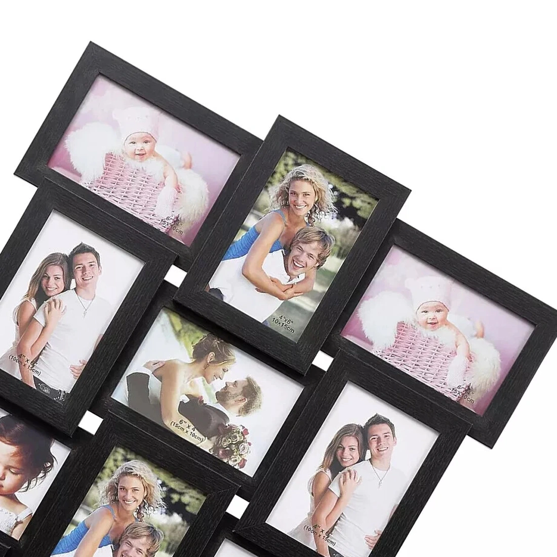 NEW 12 Opening Collage Picture Frame 6x4 Inch Multi Aperture Photo Frame Wall Display UK view 4
